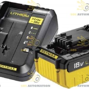 Stanley FATMAX Pack Chargeur 14,4V et 18V et Batterie 18V 4Ah Chargement Rapide Compatible Gamme Fatmax 18V Robuste